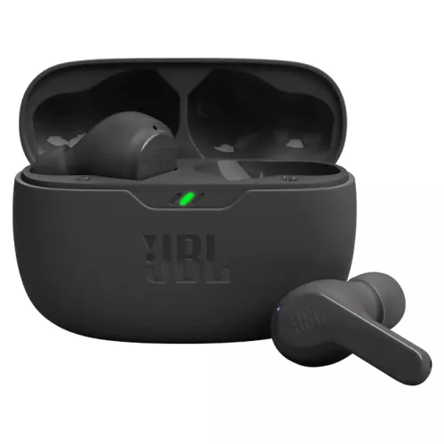 Auriculares True Wireless - JBL Wave Beam, 32 h de Autonomía, Carga rápida, Sonido ambiente, Negro