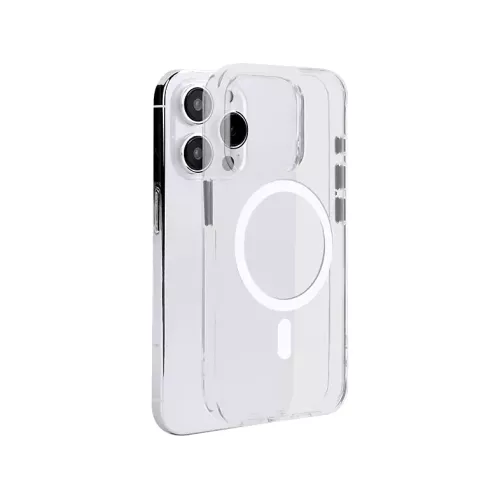 Funda móvil - ISY ISC 1112 MagISY, Para iPhone 15 Pro, Poliuretano, Transparente