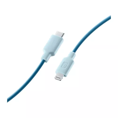 Cable USB-C a Lightning - CellularLine Stylecolor, Conector de USB C, 1 m, 27W, Azul