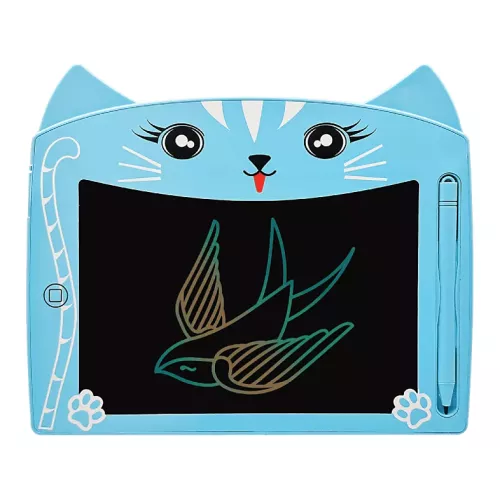 Pizarra electrónica - Dam DMAN0148C31CLOR, 8″, Batería recargable, Cristal líquido, Fondo multicolor, Azul