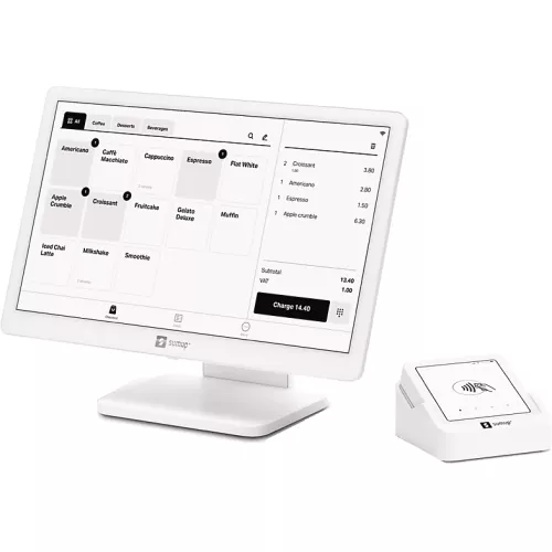 TPV - SumUp Lite + Datáfono Solo, Pantalla FHD 13″, WiFi, Software integrado, Blanco