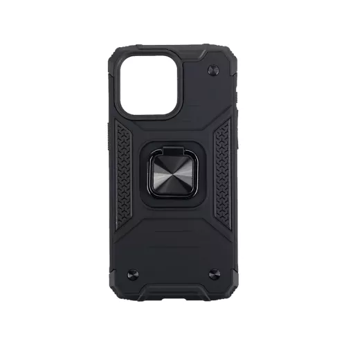 Funda móvil - ISY ISC 6102, Apple, iPhone 15 Pro Max, Resistente a Golpes, Soporte Plegable Integrado, Negro