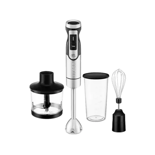 Batidora de mano - Ufesa Jupiter 1500 Max, W, Velocidad variable, 4 cuchillas, Inox