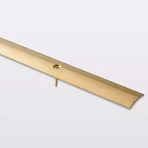 Perfil de unión curvo acero latón 93 cm