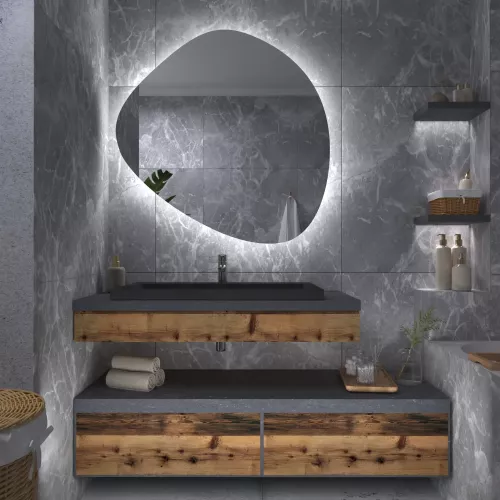 Espejo de baño atípico con LED G5 50x50 cm