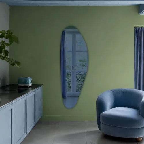 Espejo de baño azul Pure R45 30x90 cm