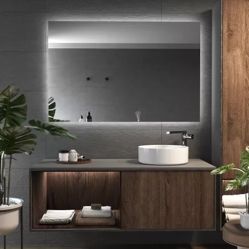 Espejo de baño con luz F4 160x50 cm