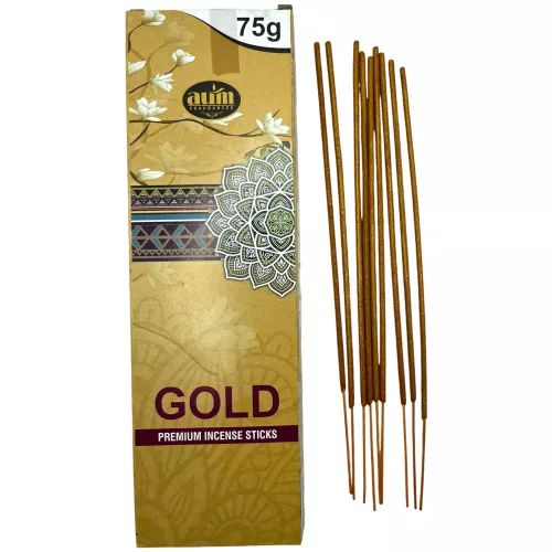 Incienso Premium Oro AUM Fragrances GOLD Premium Incense Sticks 75gr.