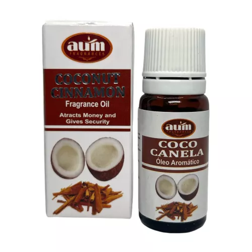 Aceite de Fragancia Coco y Canela AUM FRAGRANCES Atrae Dinero y Seguridad 10ml.