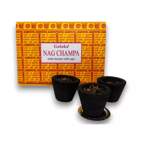 Copas de Resina Nag Champa Goloka - 6 copas resina incienso