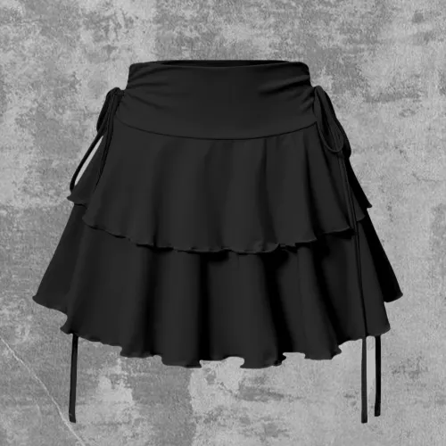 Nueva Falda de Color Sólido para Mujer, Moda de Verano, Versátil, Cintura Alta, Ajustada, Elástica, Falda Corta, Productos en Stock