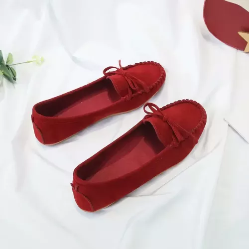 Zapatos de Mujer a la moda, mocasines sin cordones para bailarinas, zapatillas informales de gamuza para Mujer, Zapatos planos para Mujer, Zapatos par