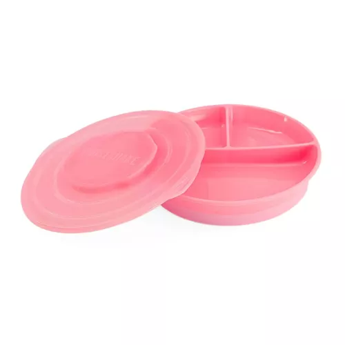 Twistshake Plato Dividido +6 Meses Rosa 1 ud