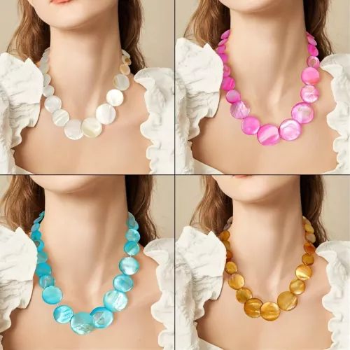 1 Uds. Collar de vacaciones de concha elegante y Sexy de moda de estilo bohemio para mujer