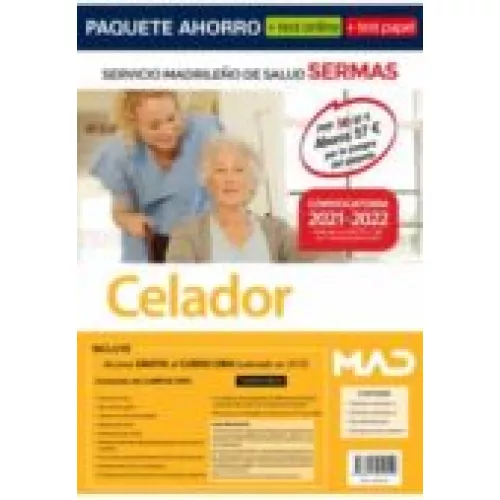 Paquete Ahorro + Test Papel Celador. Servicio Madrileño De Salud (serm