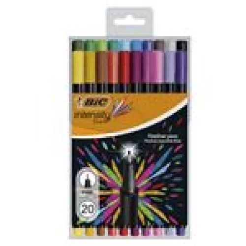 Pack 20 Rotuladores Bic Fineliner Intensity Punta Fina