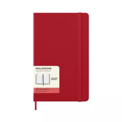 Agenda Moleskine 2027 Diaria Large Rojo Escarlata Tapa Dura