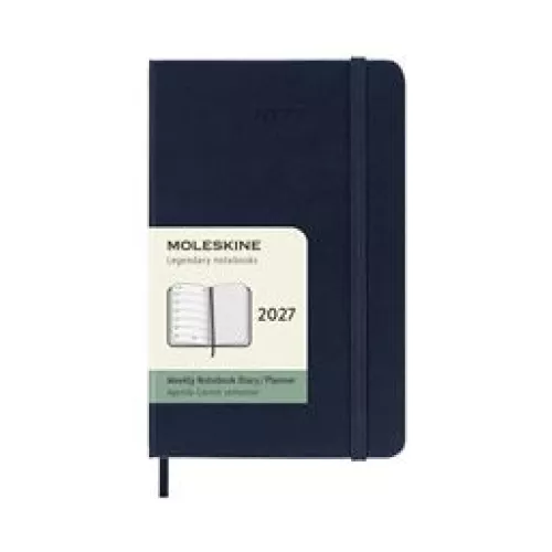 Agenda Moleskine 2027 Semanal Pocket Azul Zafiro Tapa Dura