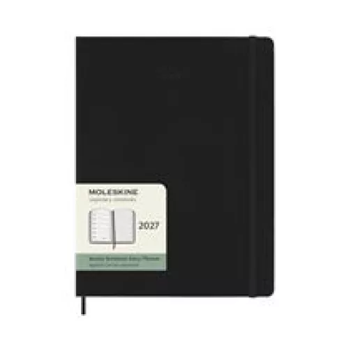 Agenda Moleskine 2027 Semanal Extralarge Negra Tapa Dura