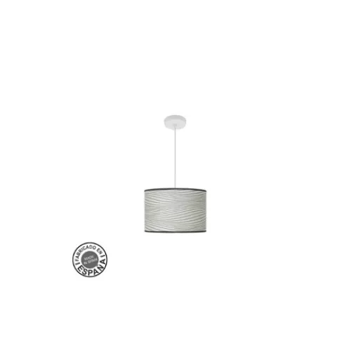 Colgante Moda 1xe27 Blanco/surco Gris Regx30x30cm