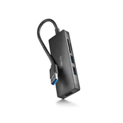NGS IHUB READER HUB USB-A 3.2 5000Mbit/s a 3x USB 3.0 / SD / MicroSD Negro