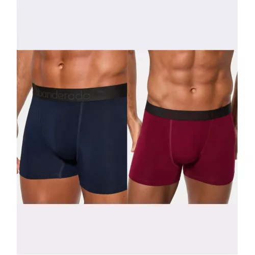 Pack 2 Boxer Abanderado Sensitive C7M 1RI Marino / Granate Azul XL56