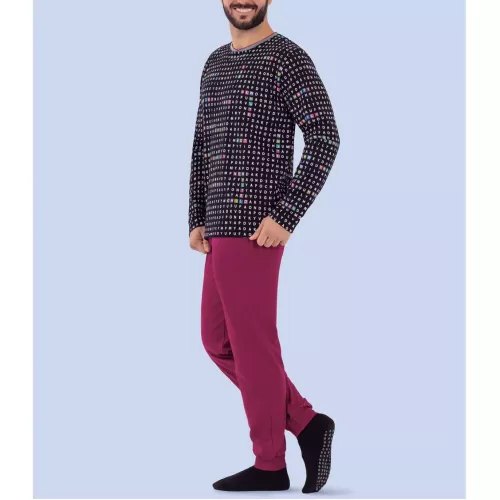 Pijama Hombre KLER 97175 Negro P/S