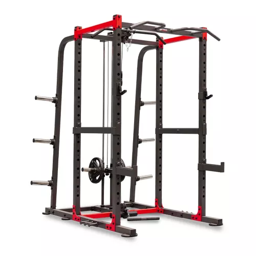 Pulley Cage BH Fitness: jaula multiejercicio con polea integrada, barra de dominadas y topes de seguridad