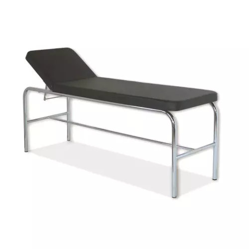 Camilla fija de reconocimiento Kinefis Pro: Dos cuerpos, con estructura de acero cromado, fabricación nacional y tapizado en skay Valencia Premium (me