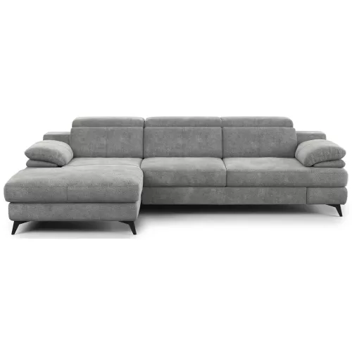 Canapé d'angle convertible 4 places TITUS coloris gris