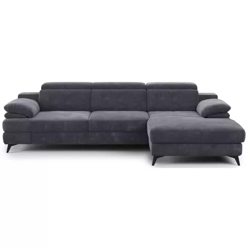 Canapé d'angle convertible 4 places TITUS coloris gris