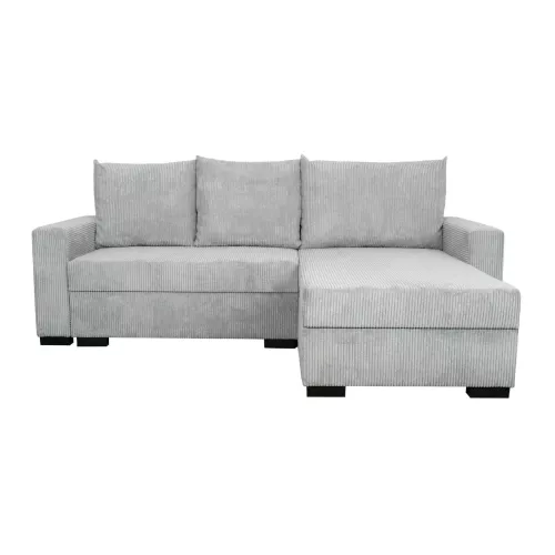 Canapé d'angle convertible 4 places SORIA coloris gris