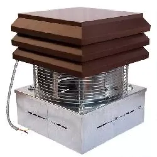 Extracteur de fumée base carrè pour cheminée