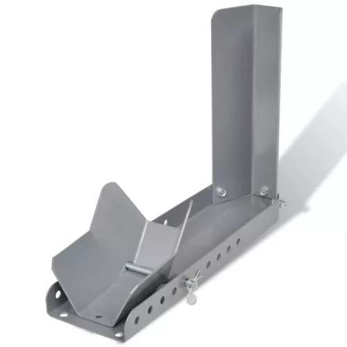 vidaXL Support de roue de moto 10 trous Gris