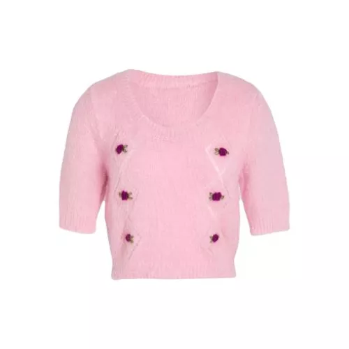 Alessandra Rich Femme Rose Pullover Laine mohair, Polyamide, Laine