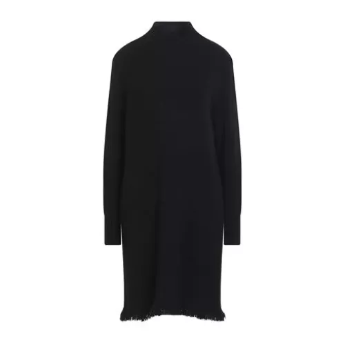 Mo-moi Femme Noir Col roulé Viscose, PBT - Polytéréphtalate de butylène, Nylon