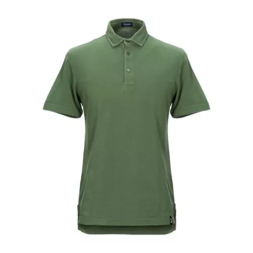 Drumohr Homme Vert militaire Polo Coton