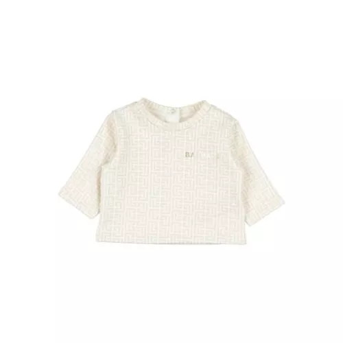 Balmain 1 Nouveau-née Ivoire Sweat-shirt Coton