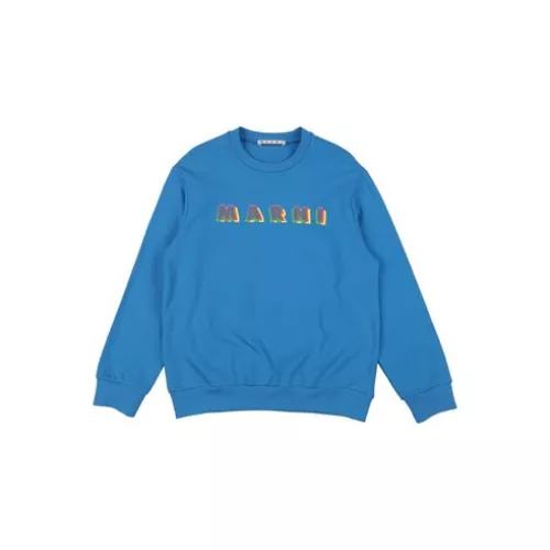 Marni GARÇON Bleu Sweat-shirt Coton