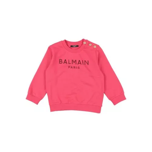 Balmain 4 FILL Corail Sweat-shirt Coton