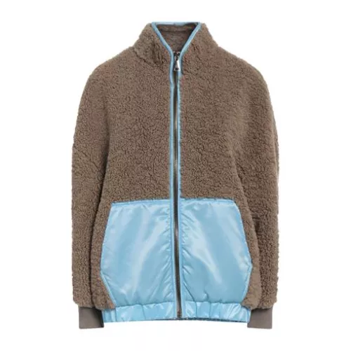 Weili Zheng S Femme Kaki Mouton et fourrure synthétique Polyester