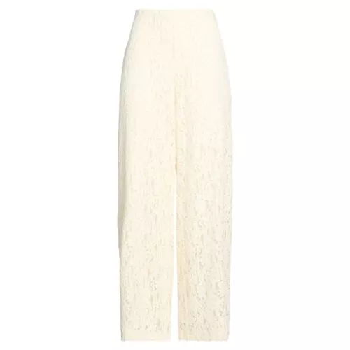 Twinset Femme Ivoire Pantalon Coton, Polyamide