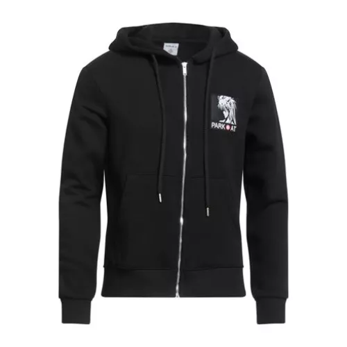 Parkoat S Homme Noir Sweat-shirt Coton, Polyester