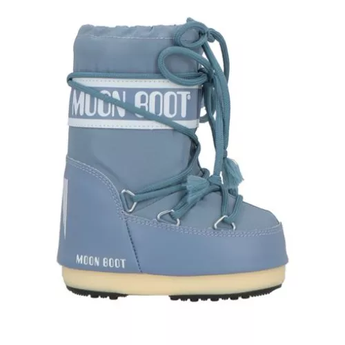 Moon Boot 23 Bleu clair Bottines Fibres textiles, Matière synthétique