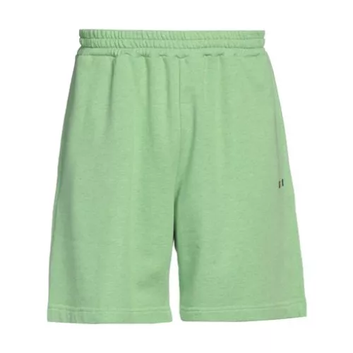 Msgm Homme Vert Shorts et bermudas Coton