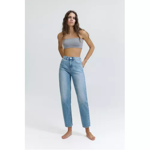 Jean Mom Fit Taille Haute