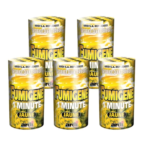 Fumigènes Lot de 5 fumigènes jaunes