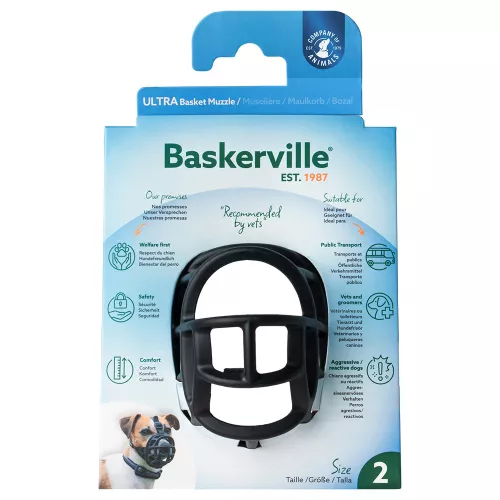 Muselière Baskerville Ultra 2.0 pour chien - taille 2 : schnauzer nain, west highland white terrier par exemple