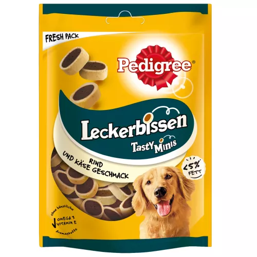 6x140g mini bouchées fromage & bœuf Sa Récompense Pedigree - Friandises pour Chien
