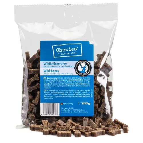 4x200g gibier osselets à mâcher Chewies - Friandises pour Chien